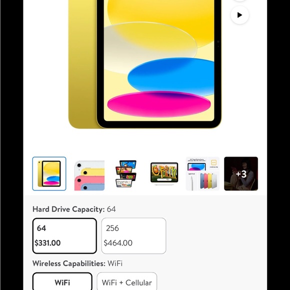 Yellow 10th generation, Apple iPad - Picture 2 of 6